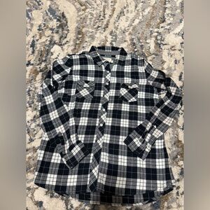 Up cycled Weatherproof Black and White Plaid Button Down Shirt
